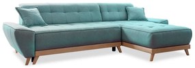 Тюркоаз разтегателен ъглов диван (променлив) Dazzling Daisy – Miuform