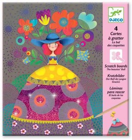 Djeco - Комплект Скреч Карти The Beauties Ball ST1DJ09725G