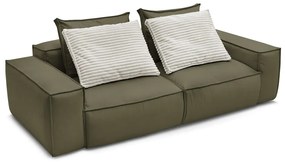 Зелен диван от изкуствена кожа 260 cm Boheme – Bobochic Paris