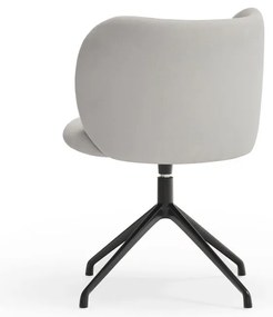 Светлосив тапициран трапезен стол Mogi – Teulat