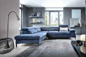 Ъглов диван Seattle-Blue Dark-Left