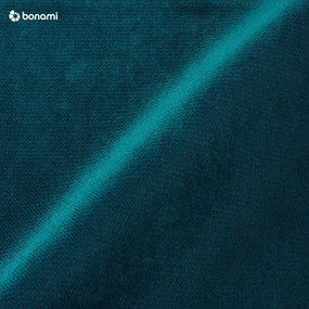 Тюркоаз кадифен разтегателен ъглов диван (ляв ъгъл) Lofty Lilly – Miuform