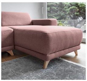 Розов разтегателен/с място за съхранение ъглов диван Classy Sophie – Miuform