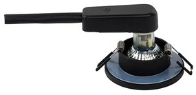 Комплект от 6 модерни вградени спота за баня черни - Shed