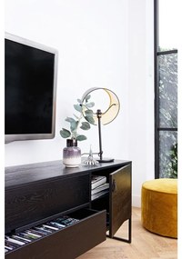 Черна маса за телевизор от масивен ясен 180x61x44 cm Silas – WOOOD