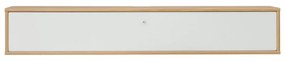 Масичка за телевизор с дъбов декор в бял и естествен цвят 133x22 cm Mistral - Hammel Furniture