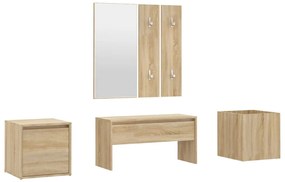 3082065 vidaXL Комплект мебели за антре, дъб сонома, инженерно дърво