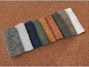 Оранжев ъглов диван от прежда с примки от букле (ляв ъгъл) Azra – Bobochic Paris