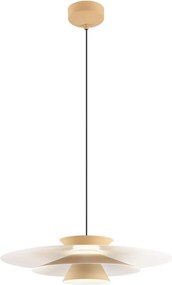 Redo 01-3003 - LED полилей на кабел FARGO LED/16,5W/230V, Ø 50 см, бежов/бял