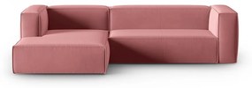 Розов кадифен ъглов диван Mackay – Cosmopolitan Design