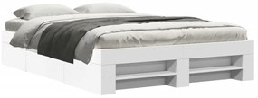 3295506 vidaXL Рамка за легло, бяла, 75x190 см, масивно дърво