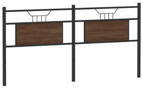 4106876 vidaXL Горна табла, кафяв дъб, 160 см, инженерно дърво и стомана