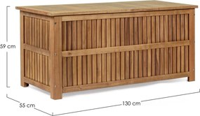 Дървена градинска кутия за съхранение в естествен цвят Noemi – Bizzotto