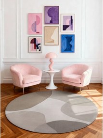 Бежов ръчно изработен вълнен кръгъл килим ø 200 cm Hackney Clarissa – Ted Baker