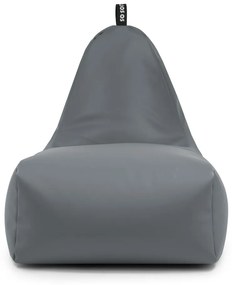 Сив пуф от изкуствена кожа Chill XXL – So Soft?
