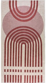 Червен/бял килим, подходящ за миене 120x180 cm - Vitaus
