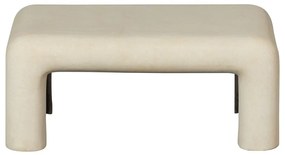 Кремави масички за кафе в комплект от 2 бр. от декор от камък 42x92 cm Stani – WOOOD