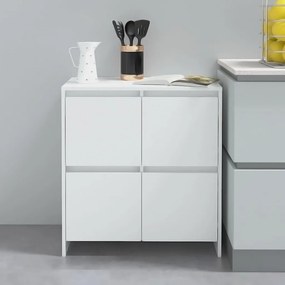 809764 vidaXL Бюфет, бял, 70x41x75 см, инженерно дърво