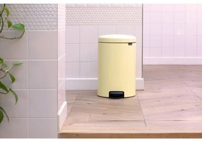 Кош за боклук с педал Brabantia NewIcon 649044, 20 л, Плавно затваряне, Противоплъзгаща основа, Жълт