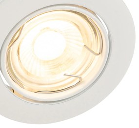 Комплект от 6 вградени прожектора бели GU10 35mm - Edu