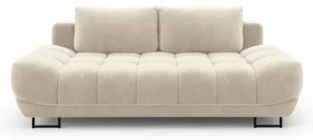 Бежов триместен разтегателен диван с кадифена тапицерия Cirrus - Windsor &amp; Co Sofas