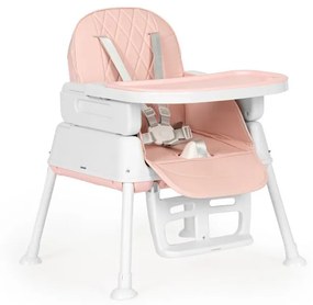 Бебешки стол за хранене 3в1 сгъваем ECOTOYS PINK