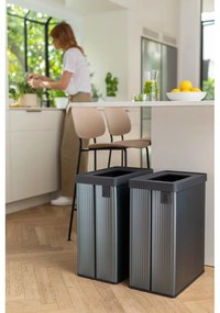 Сиво кошче за боклук за рециклиране от рециклирана пластмаса 54 l Verto Recycle – Curver