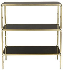 Черно-златиста метална библиотека 80x89x35 cm Liah – White Label