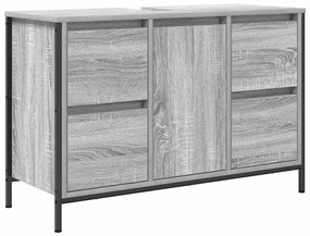 861890 vidaXL Шкаф за умивалник с чекмеджета сив сонома 90x34,5x60 cm
