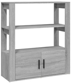 819466 vidaXL Сайдборд, сив сонома, 80x30x90 см, инженерно дърво