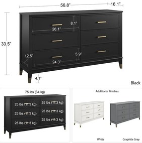 Бял скрин , 144 x 85 cm Westerleigh - CosmoLiving by Cosmopolitan
