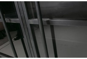 Черна метална витрина 99x170x44 cm Exhibit – WOOOD