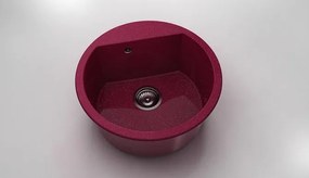 Кръгла мивка Vanguard 223, Polymer marble, 20 Сребрист виолет , с включен сифон