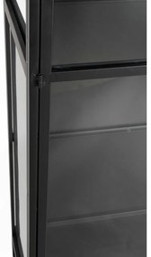 Черна метална витрина 70x170x35 cm Rob – White Label