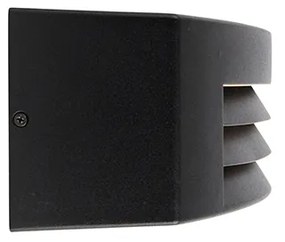 Модерна външна стенна лампа черна IP44 - Hurricane 1