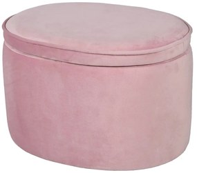 Светлорозов кадифен бебешки пуф Lil Sofa - Roba