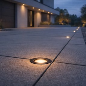 12V Наземен прожектор черен вкл. LED IP67 - Voltaire Linsey