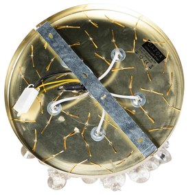 Класически плафон златен със стъкло - Медуза