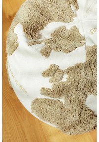 Детски пуф в зелен и кремав цвят World Map – Lorena Canals