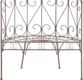 Градинска пейка, 95 см, желязо, антично кафяво