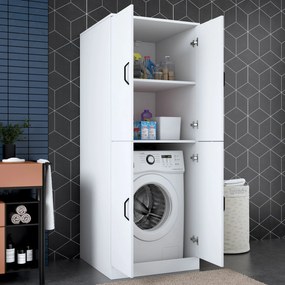 Шкаф за пералня KD109, цвят Бял