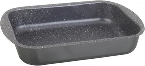 Тава за печене Oliver Voltz OV51222N25S, 25 см, Мраморно покритие, Правоъгълна, Черен
