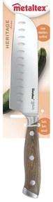 Нож Santoku от неръждаема стомана Heritage - Metaltex
