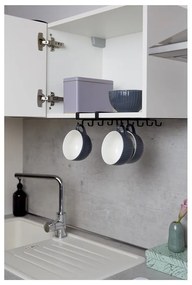 Черна двуредова стойка за 8 чаши - Wenko