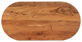 370086 vidaXL Плот за маса, 100x50x2,5 см, овален, масивна акация