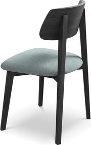 Син трапезен стол от масивна дървесина Niu – Makamii