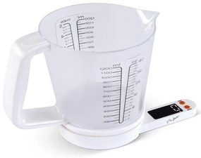 Lamart - Цифрова кухненска везна с мерителна чаша 2xAAA бяла