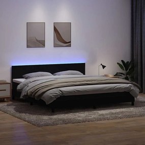 3317093 vidaXL Боксспринг легло с матрак, черно, 200x210 см, кадифе