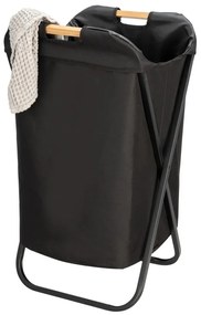Черен сгъваем кош за пране Loft - Wenko