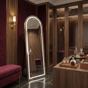 Огледало LED Orbit 60x170cm Brush Gold